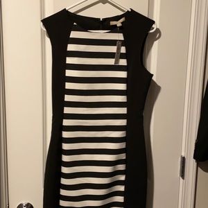 Black and white stripe dress